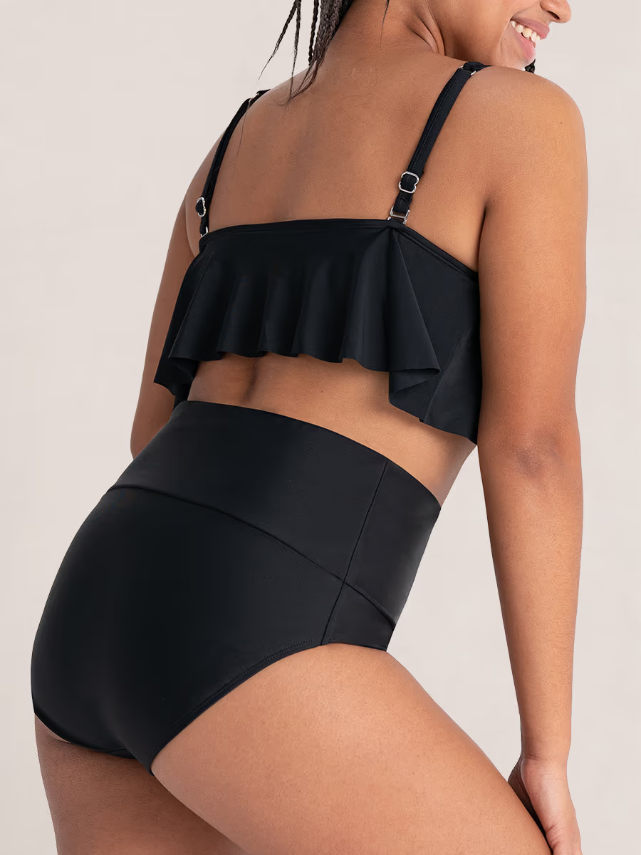 Women Swim Essentials High Waisted Control Bikini Bottom-Secret Slim Wear
