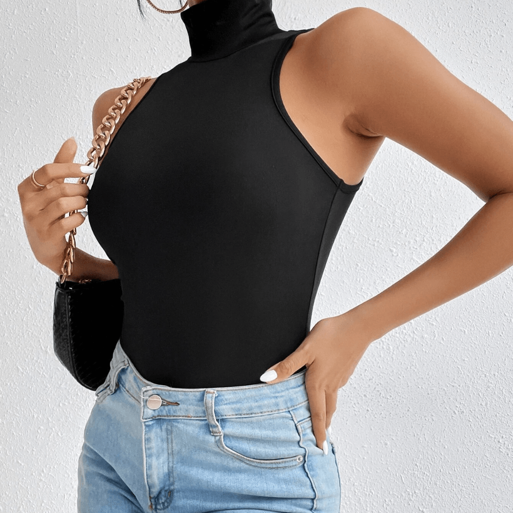 Solid Slim Fit Bodysuit - Comfortables and Stylish-Secret Slim Wear