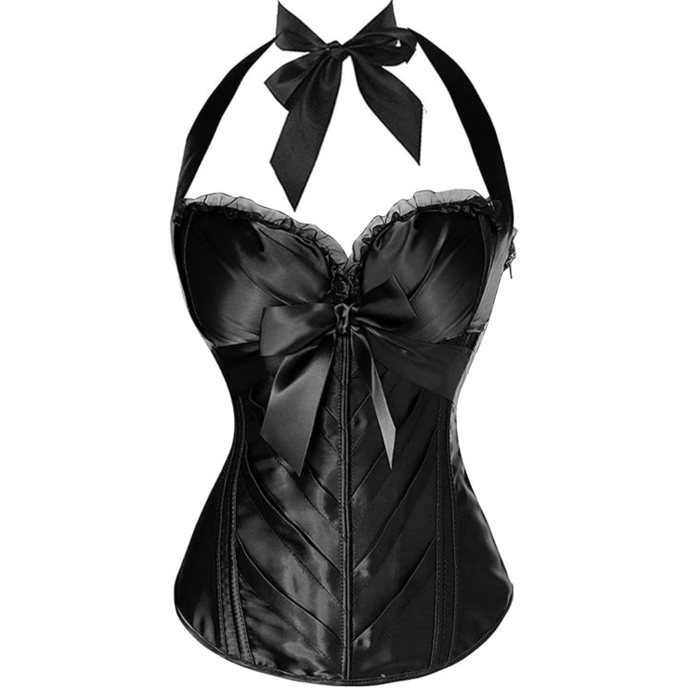 Boned Lace Up Overbust Corset Top For Women