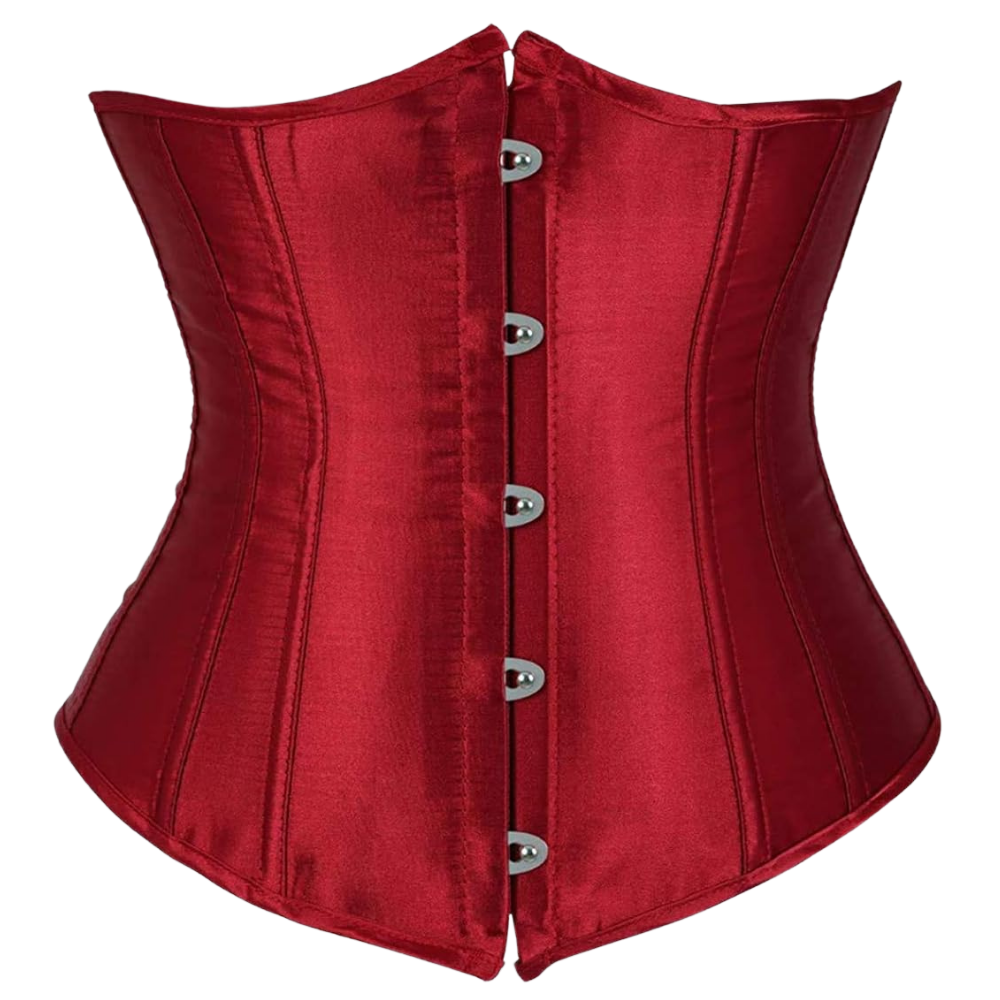 Plus Size Satin Overbust Corset Bustier Top