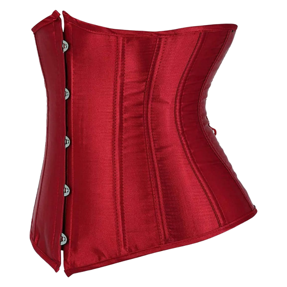 Plus Size Satin Overbust Corset Bustier Top
