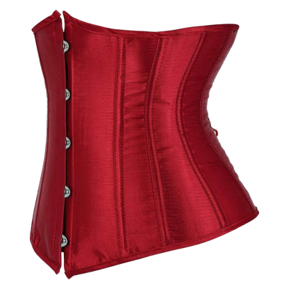 Plus Size Satin Overbust Corset Bustier Top