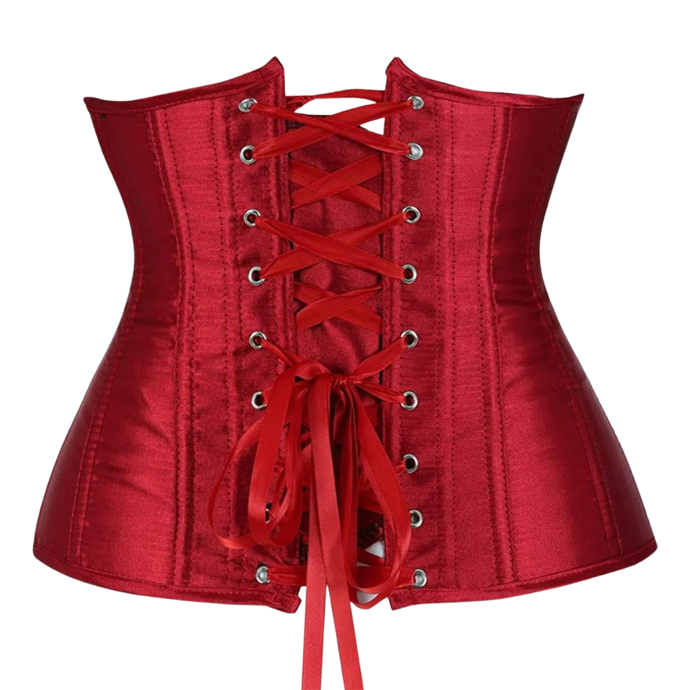 Plus Size Satin Overbust Corset Bustier Top