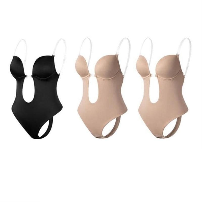 Seamless Plunge Body Shaper – Invisible and Supportive Fit-Secret Slim Wear