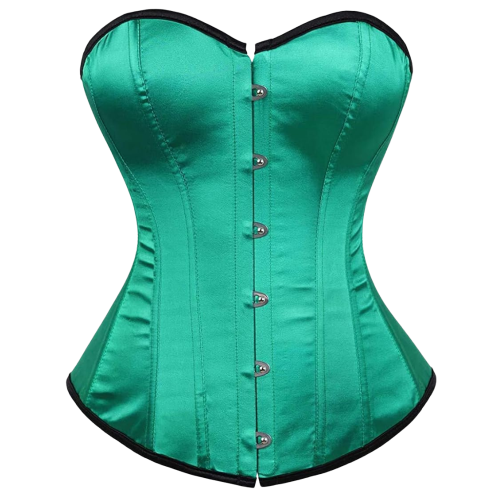 Plus Size Satin Overbust Corset Bustier Top