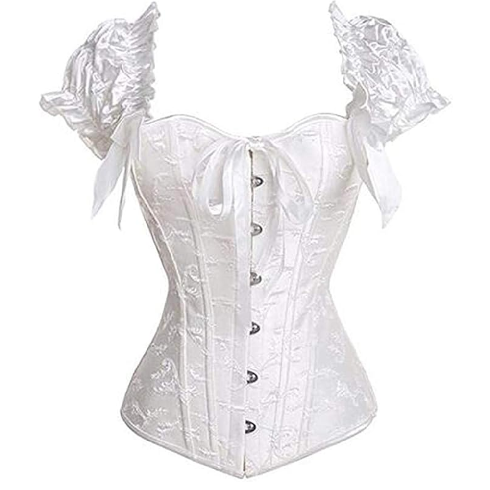 Boned Lace Up Overbust Corset Top For Women