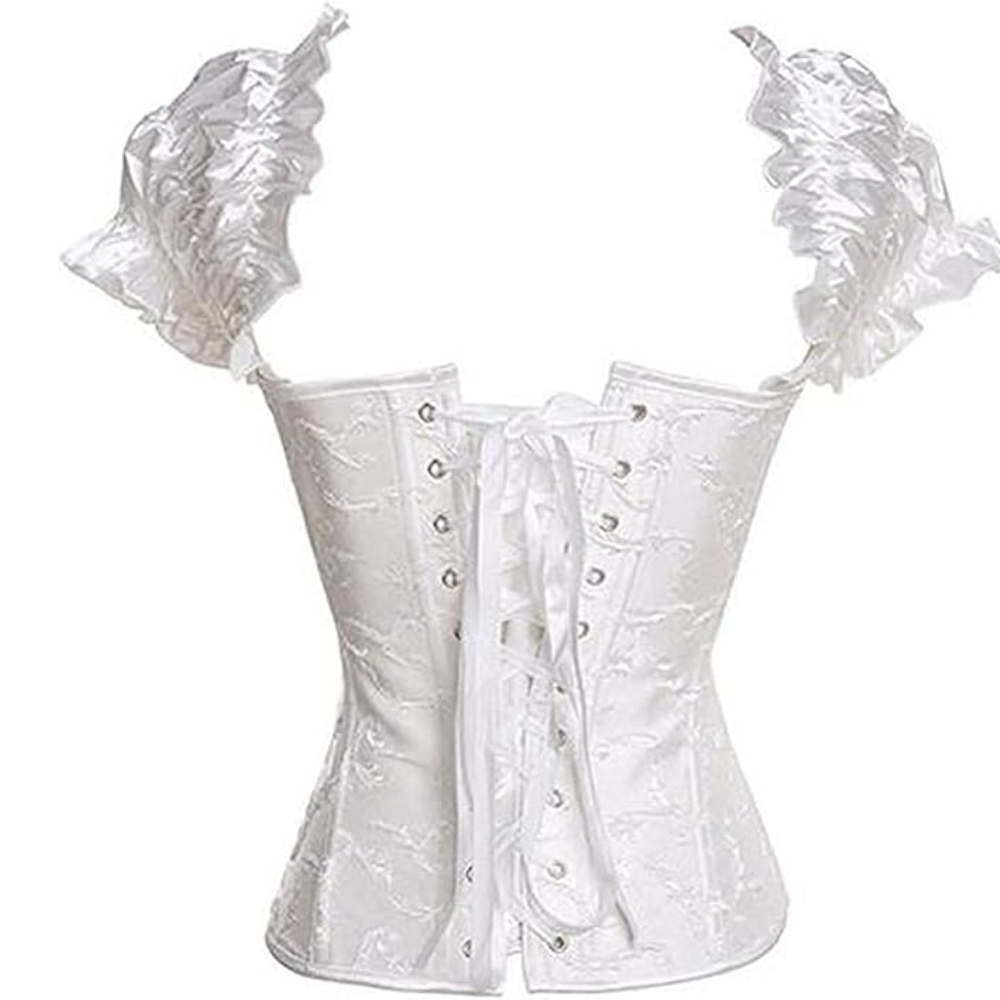 Boned Lace Up Overbust Corset Top For Women