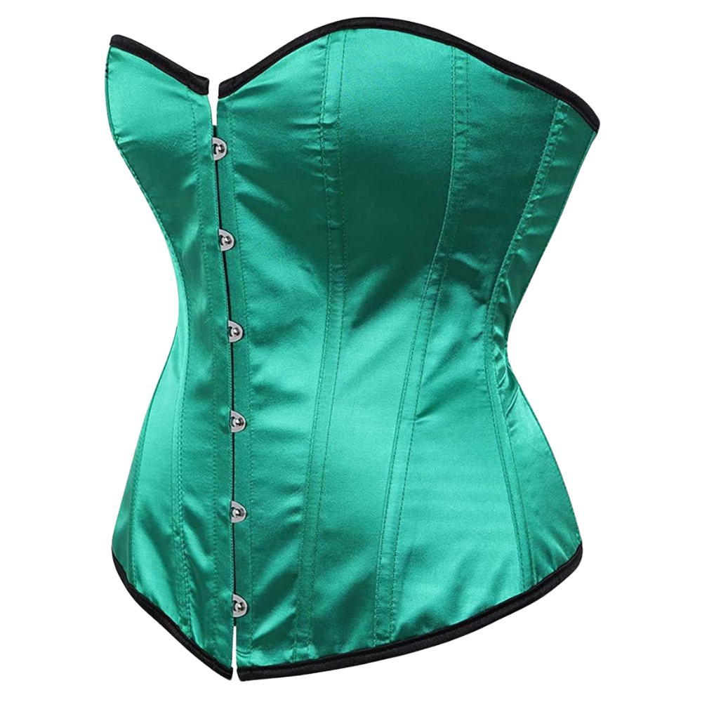 Plus Size Satin Overbust Corset Bustier Top