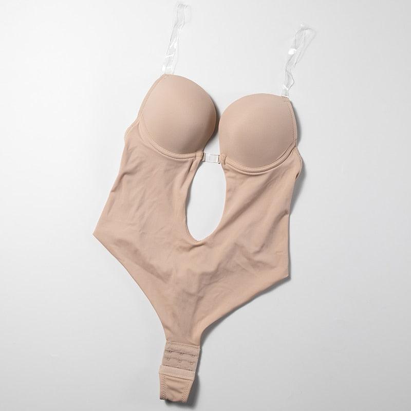 Deep V-Neck Strapless Backless Shapewear-Secret Slim Wear