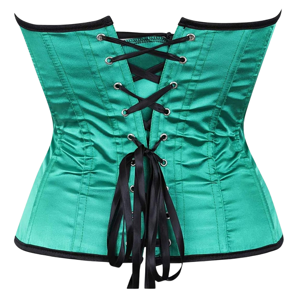 Plus Size Satin Overbust Corset Bustier Top