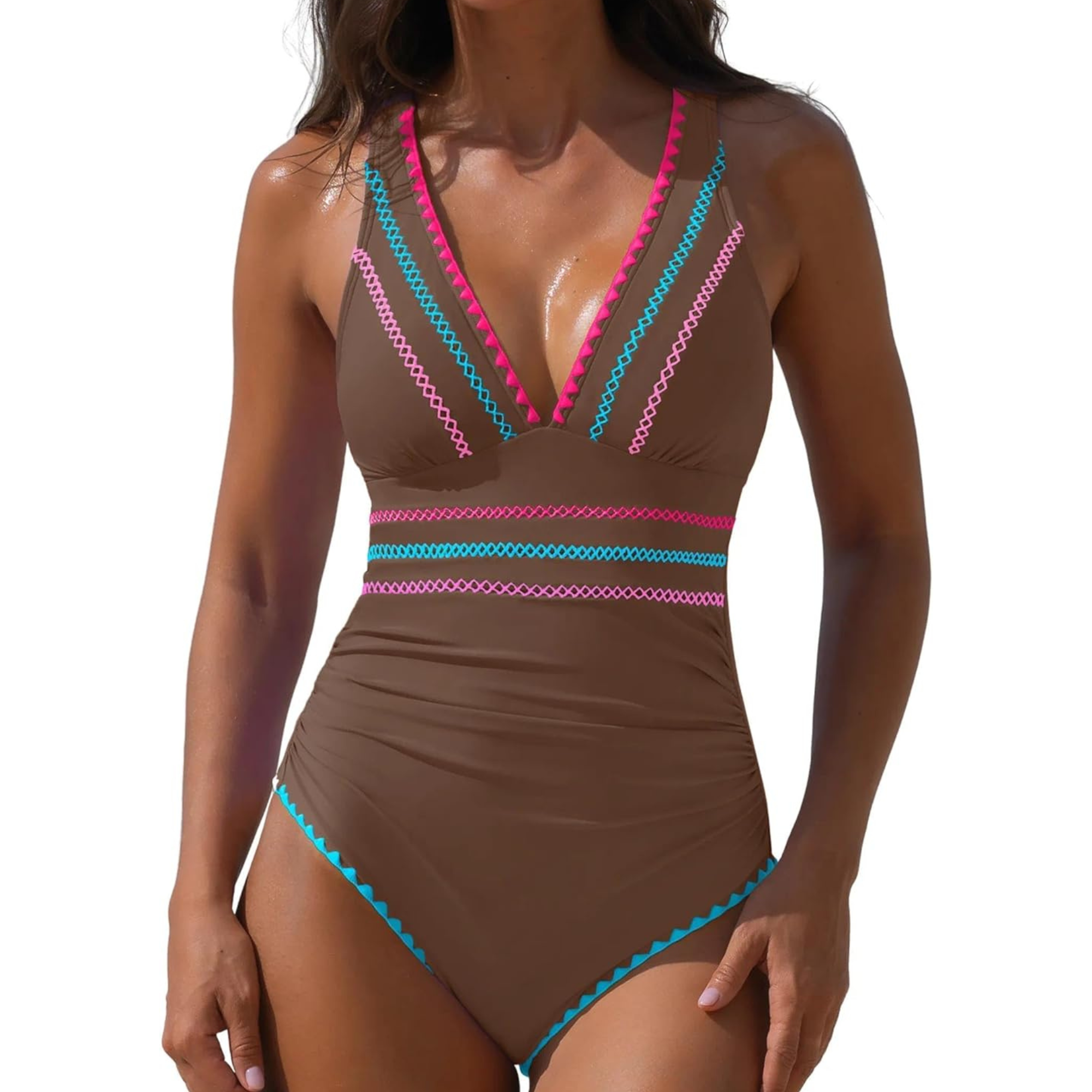One Piece Swimsuit with Adjustable Straps For Women