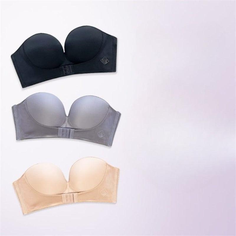 Wireless Front Buckle Bra – Strapless and Secure Fit-Secret Slim Wear