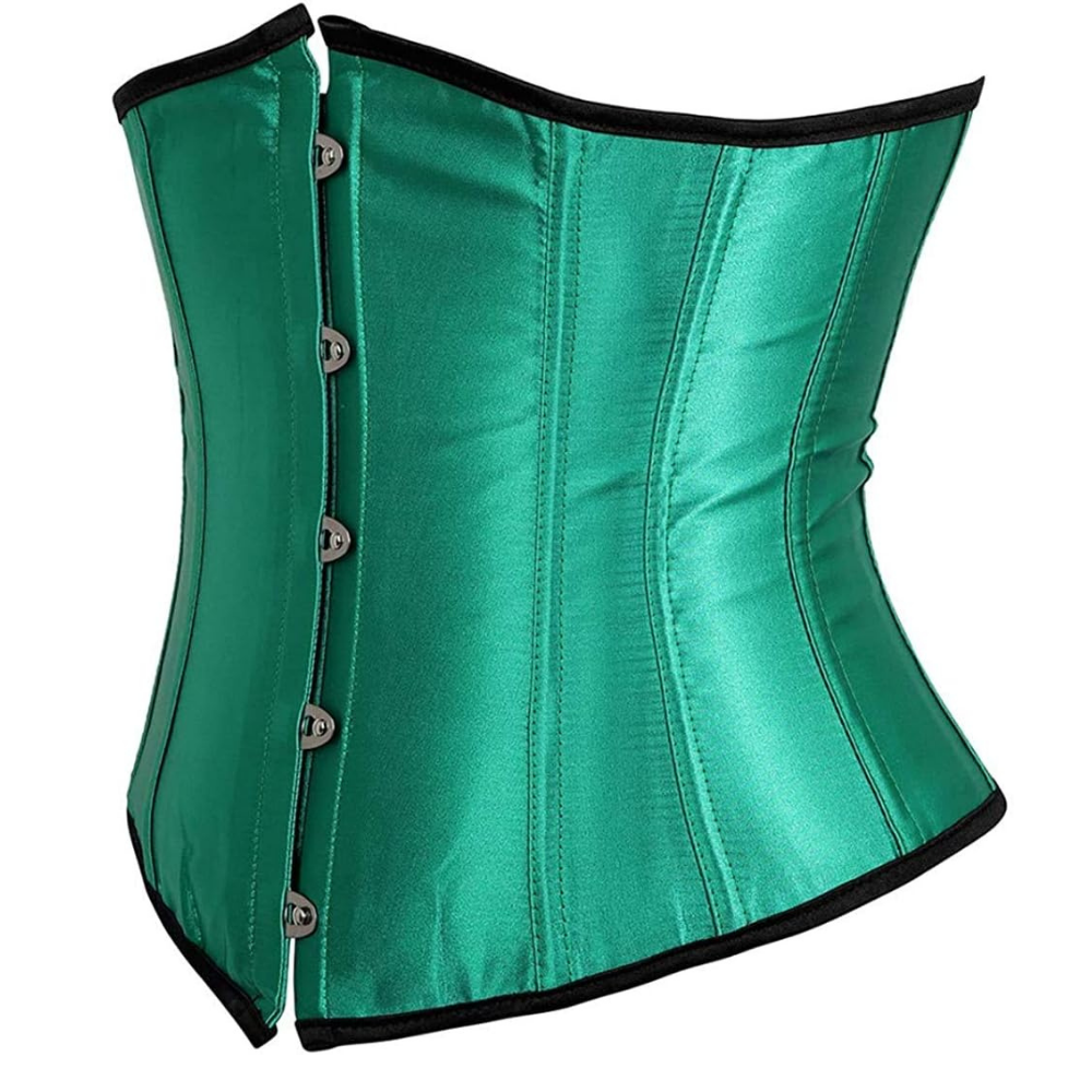 Plus Size Satin Overbust Corset Bustier Top