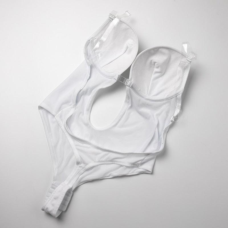 Deep V-Neck Strapless Backless Shapewear-Secret Slim Wear