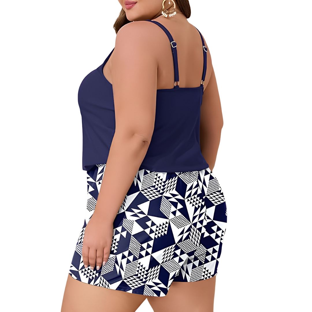 Plus Size One Piece Swimsuit With Pockets For Women