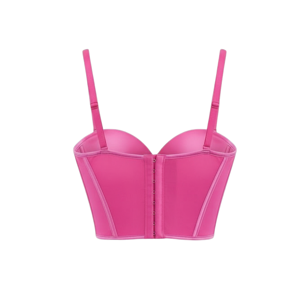 Irregular Hem Tube Top With Flexible Boned Support