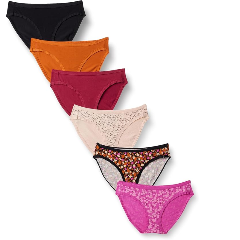 Pack Of 6 Cotton Bikini Briefs For Women