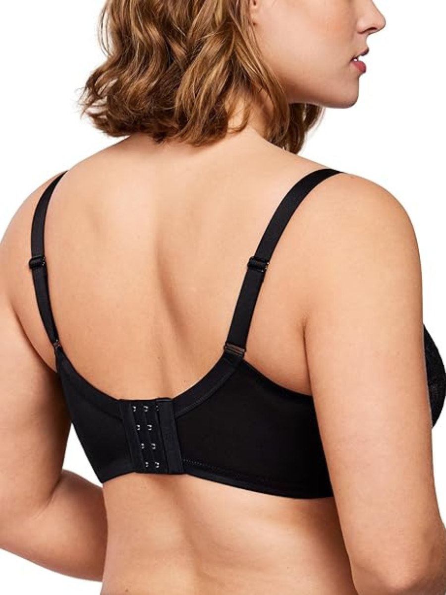 Minimizer Bra Lace With Full Coverage With Wide Strap Underwire Support-Secret Slim Wear