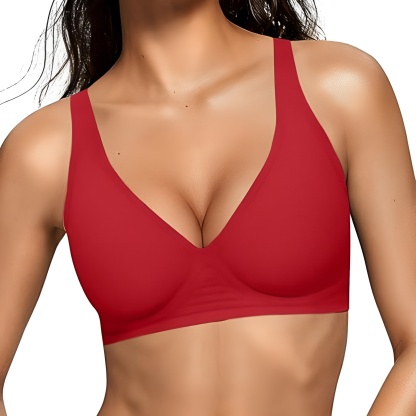 Deep V Wireless Support Bra
