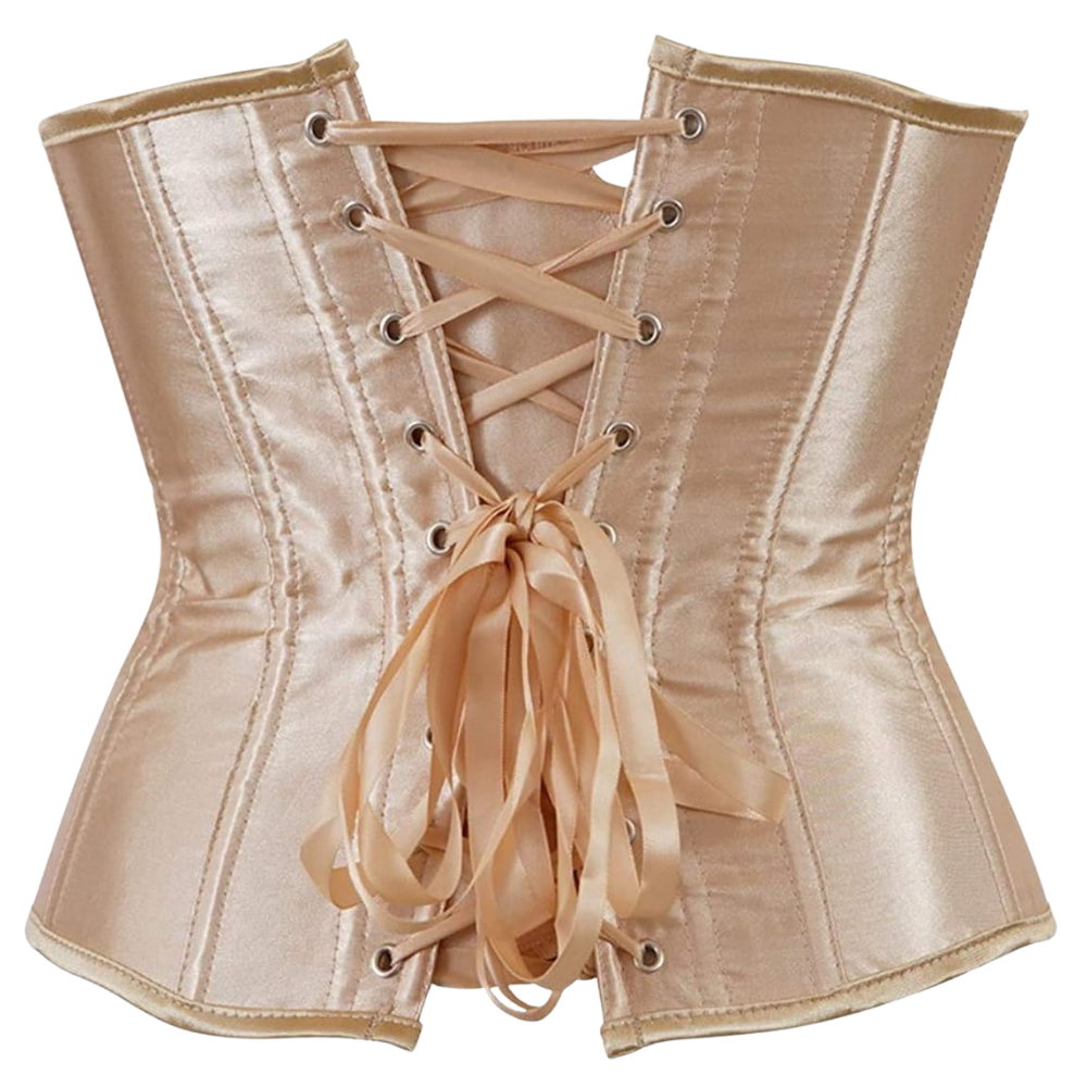 Plus Size Satin Overbust Corset Bustier Top