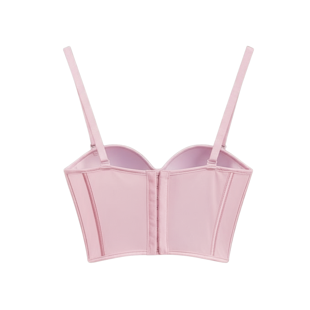 Irregular Hem Tube Top With Flexible Boned Support