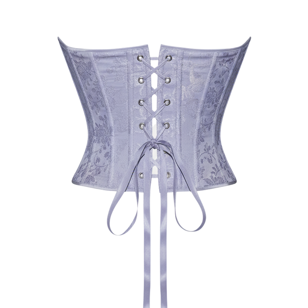 Lace Up Strapless Corset Top For Women