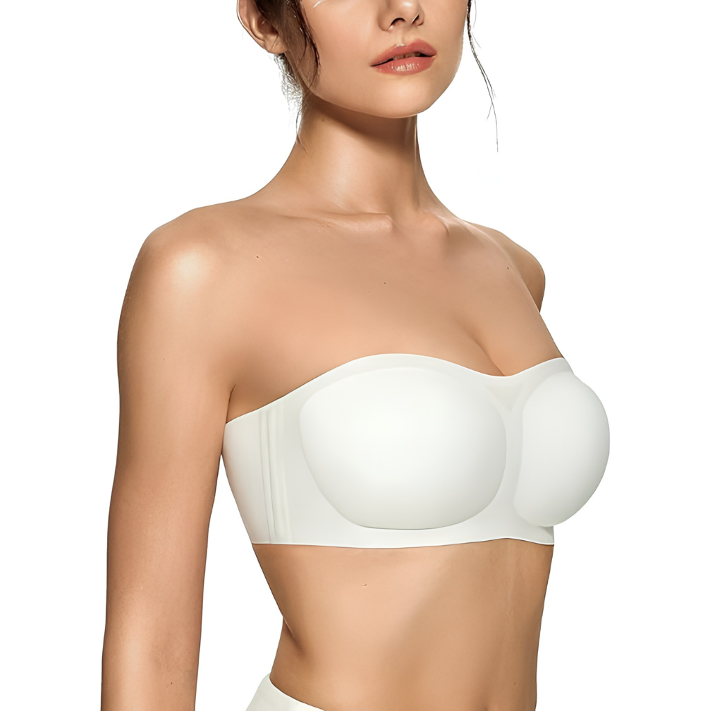 Wireless Strapless Bandeau Bra With Non Slip Design For Everyday Comfort