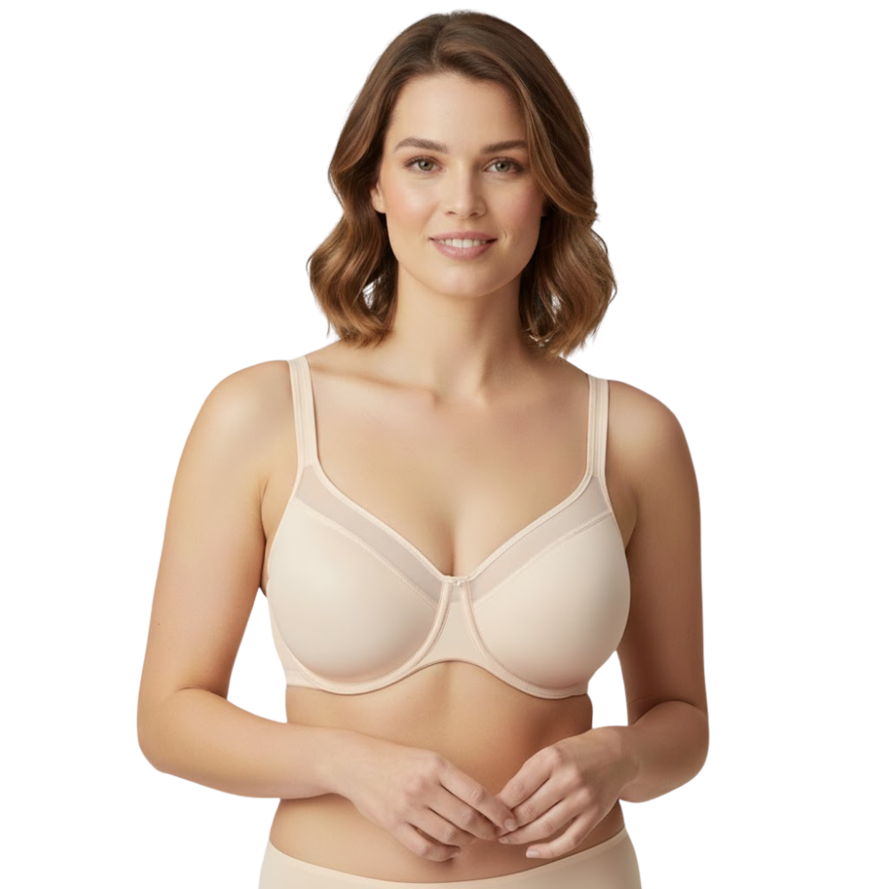 Ultra Light T Shirt Bra with Underwire and Convertible Straps For Women
