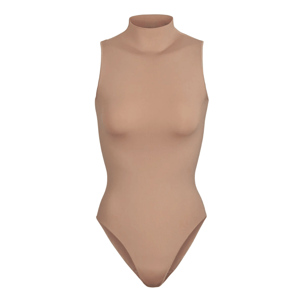 Turtleneck Sleeveless Soft Bodysuit - Comfortable and Stylish-Secret Slim Wear