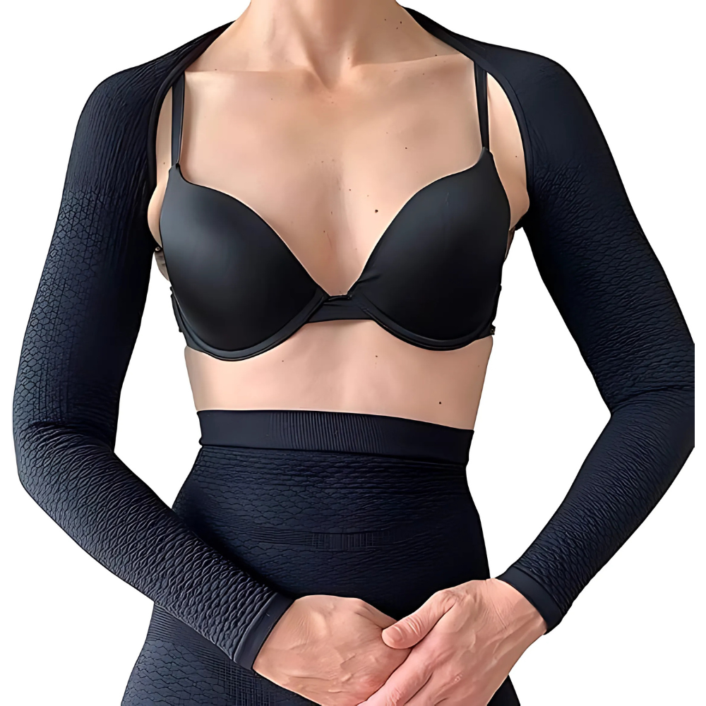 Textured Knit Compression Sleeves-Secret Slim Wear