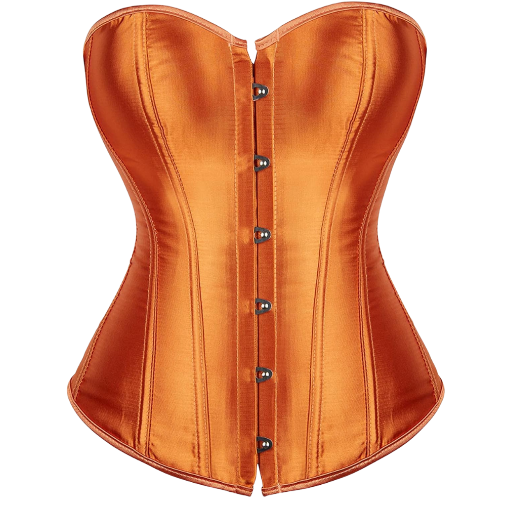 Plus Size Satin Overbust Corset Bustier Top
