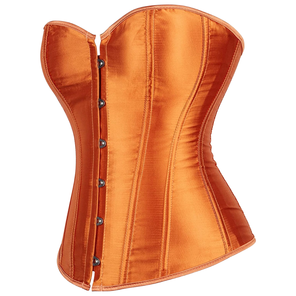 Plus Size Satin Overbust Corset Bustier Top