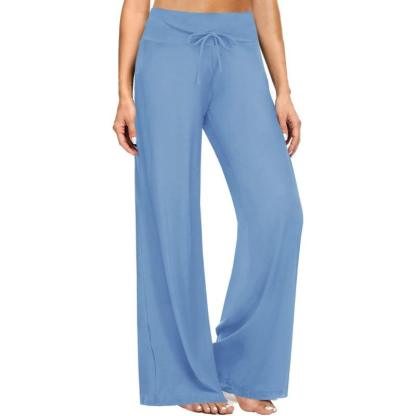 Drawstring Casual Pajama Pants with Adjustable Waistband-Secret Slim Wear