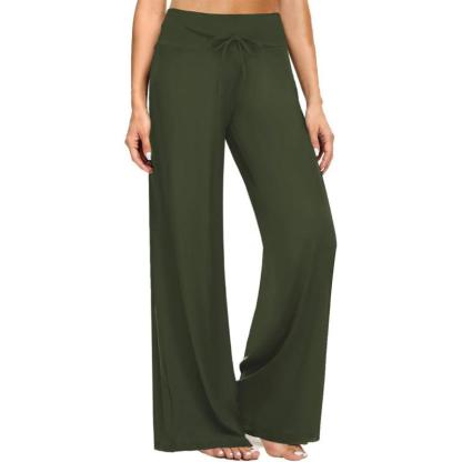 Drawstring Casual Pajama Pants with Adjustable Waistband-Secret Slim Wear