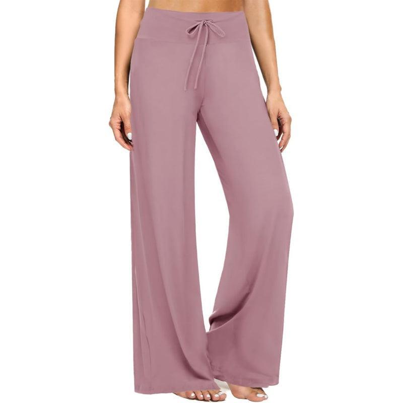 Drawstring Casual Pajama Pants with Adjustable Waistband-Secret Slim Wear