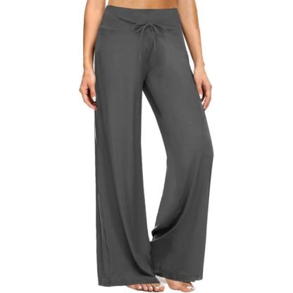 Drawstring Casual Pajama Pants with Adjustable Waistband-Secret Slim Wear