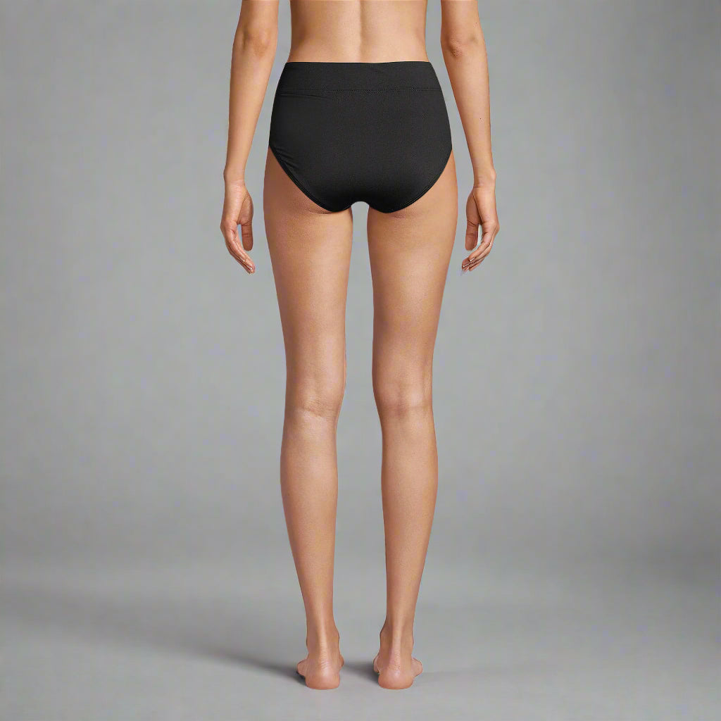 Women's Chlorine Resistant High Waisted Bikini Swim Bottoms-Secret Slim Wear