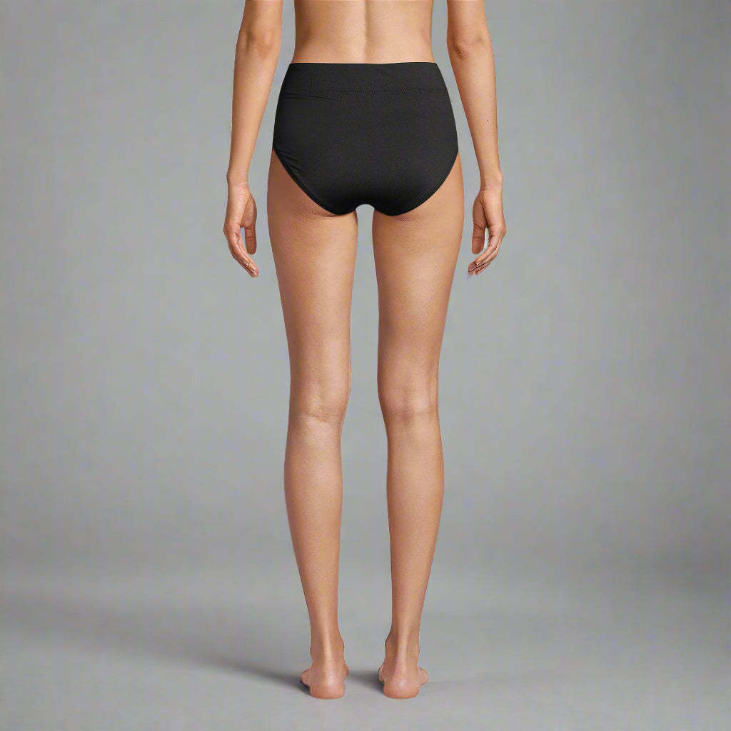 Women's Chlorine Resistant High Waisted Bikini Swim Bottoms-Secret Slim Wear