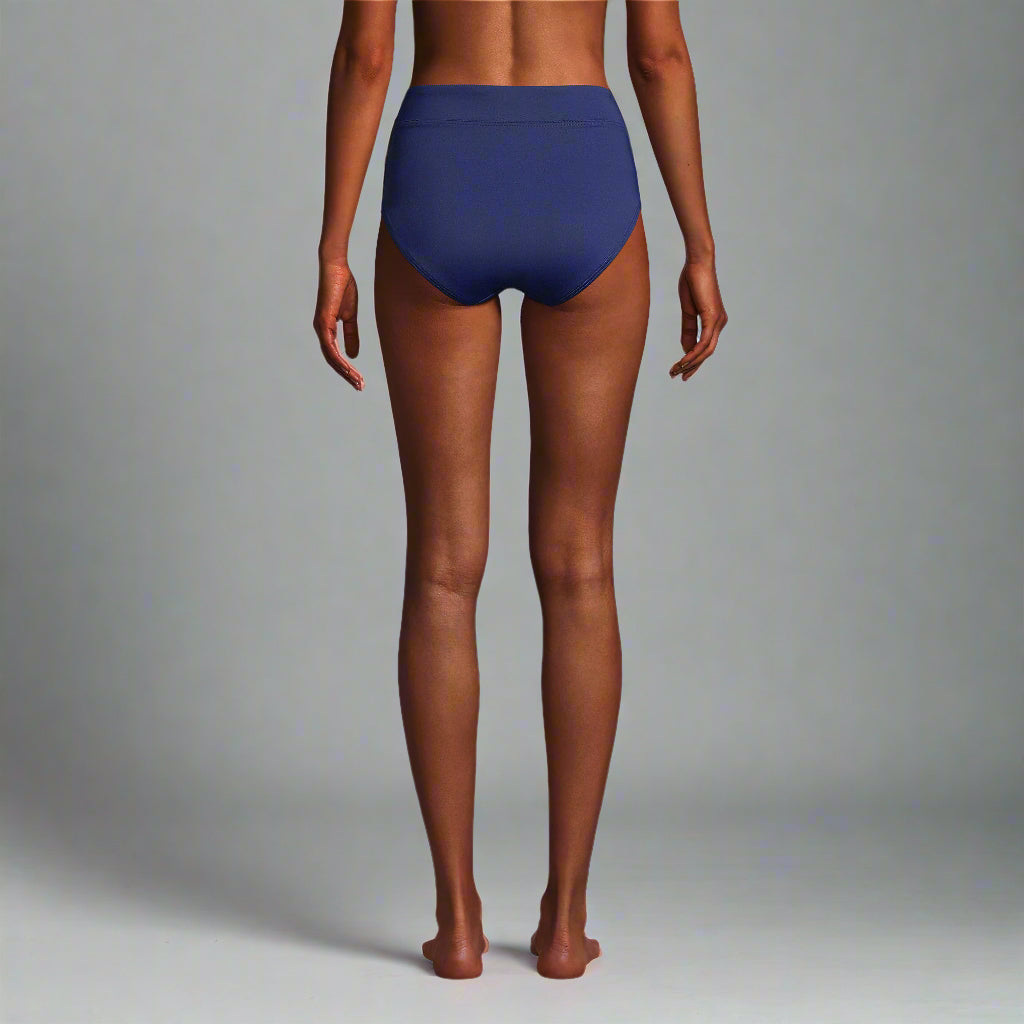 Women's Chlorine Resistant High Waisted Bikini Swim Bottoms-Secret Slim Wear