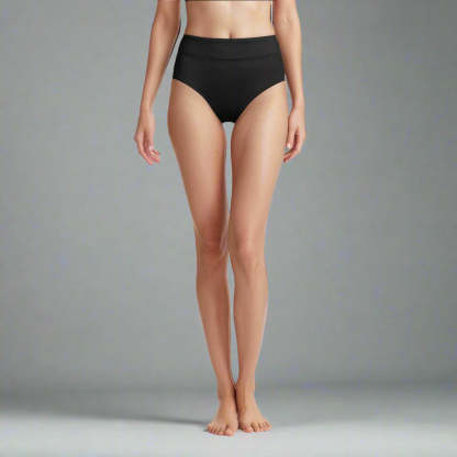Women's Chlorine Resistant High Waisted Bikini Swim Bottoms-Secret Slim Wear