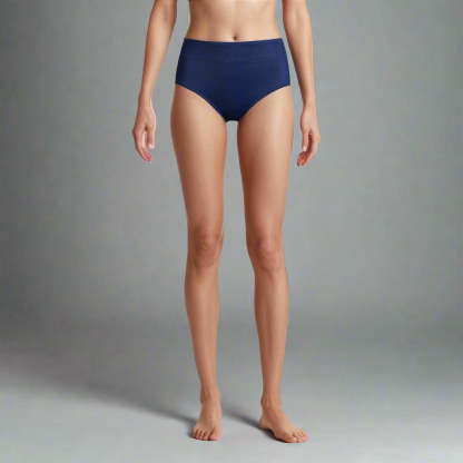 Women's Chlorine Resistant High Waisted Bikini Swim Bottoms-Secret Slim Wear