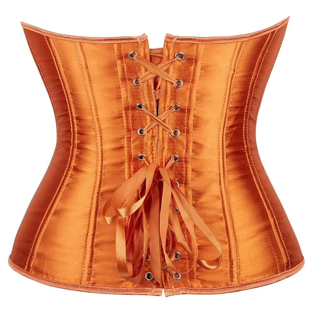 Plus Size Satin Overbust Corset Bustier Top