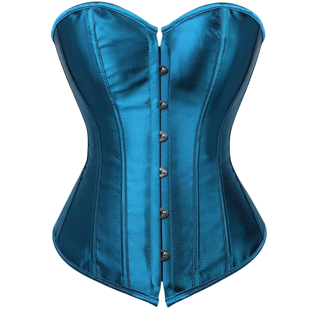 Plus Size Satin Overbust Corset Bustier Top
