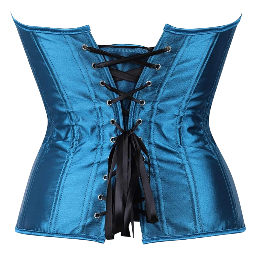 Plus Size Satin Overbust Corset Bustier Top