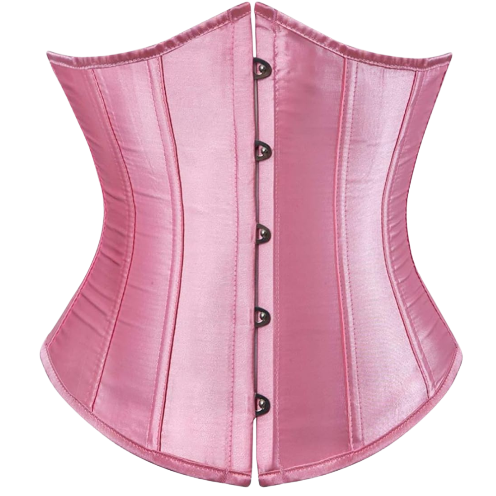 Plus Size Satin Overbust Corset Bustier Top
