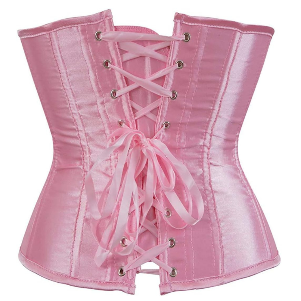 Plus Size Satin Overbust Corset Bustier Top