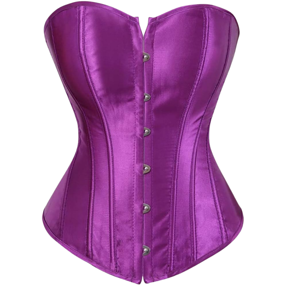 Plus Size Satin Overbust Corset Bustier Top