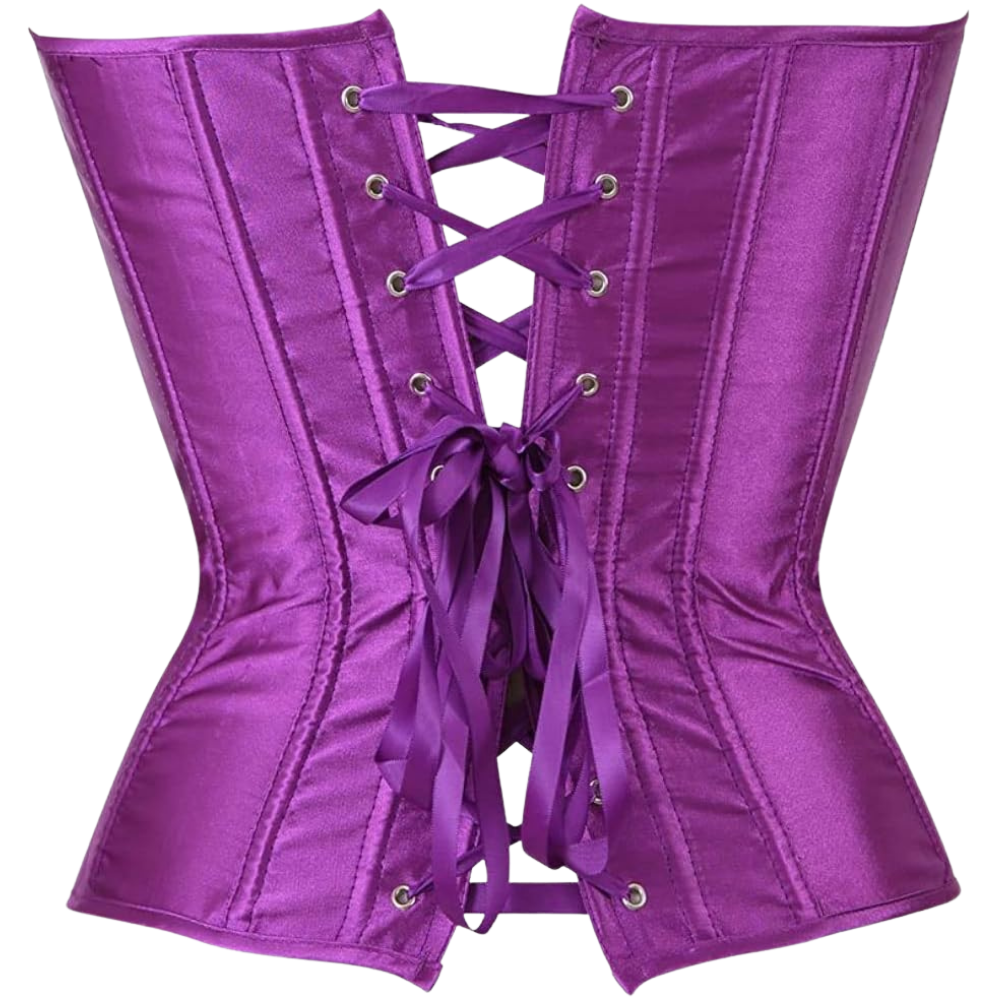Plus Size Satin Overbust Corset Bustier Top