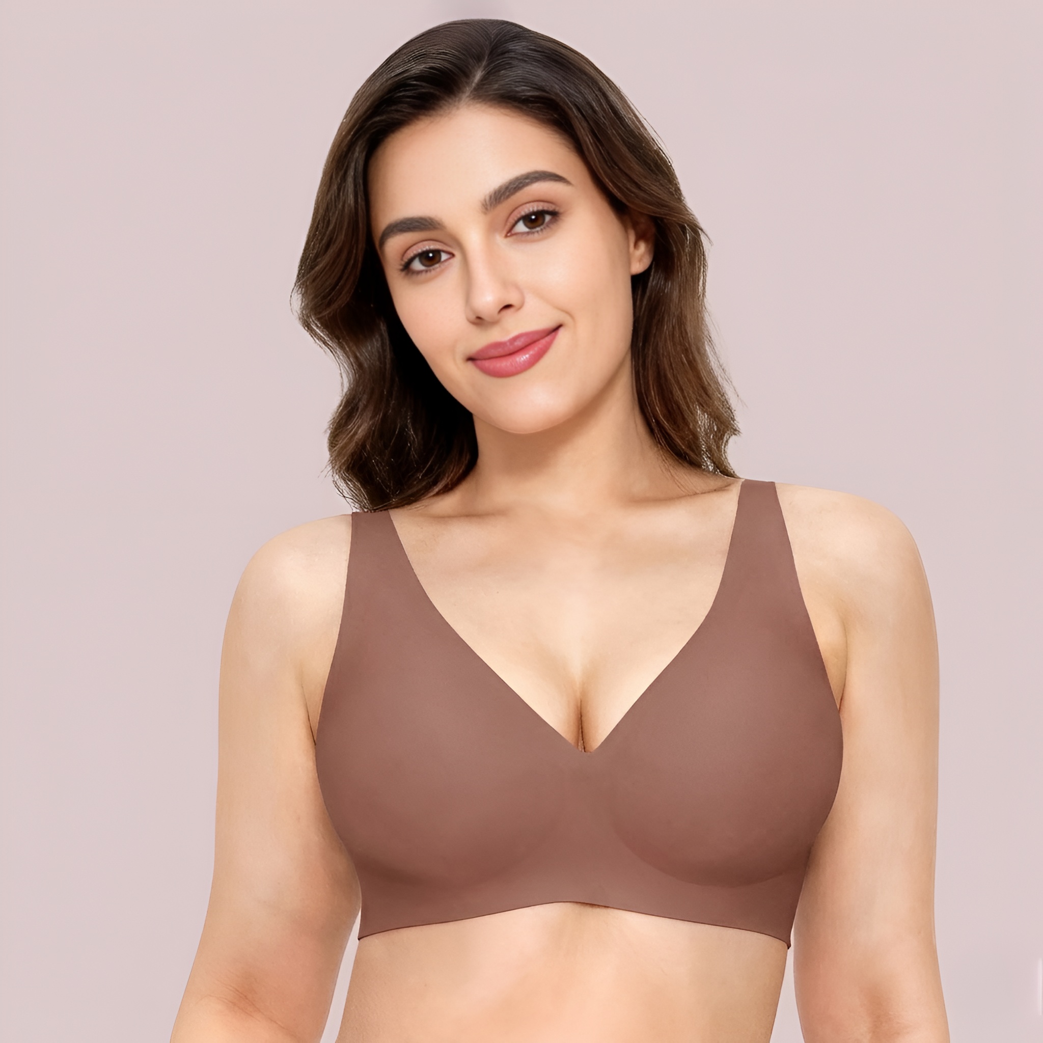 Seamless Wireless Jelly Comfort Plunge Bra