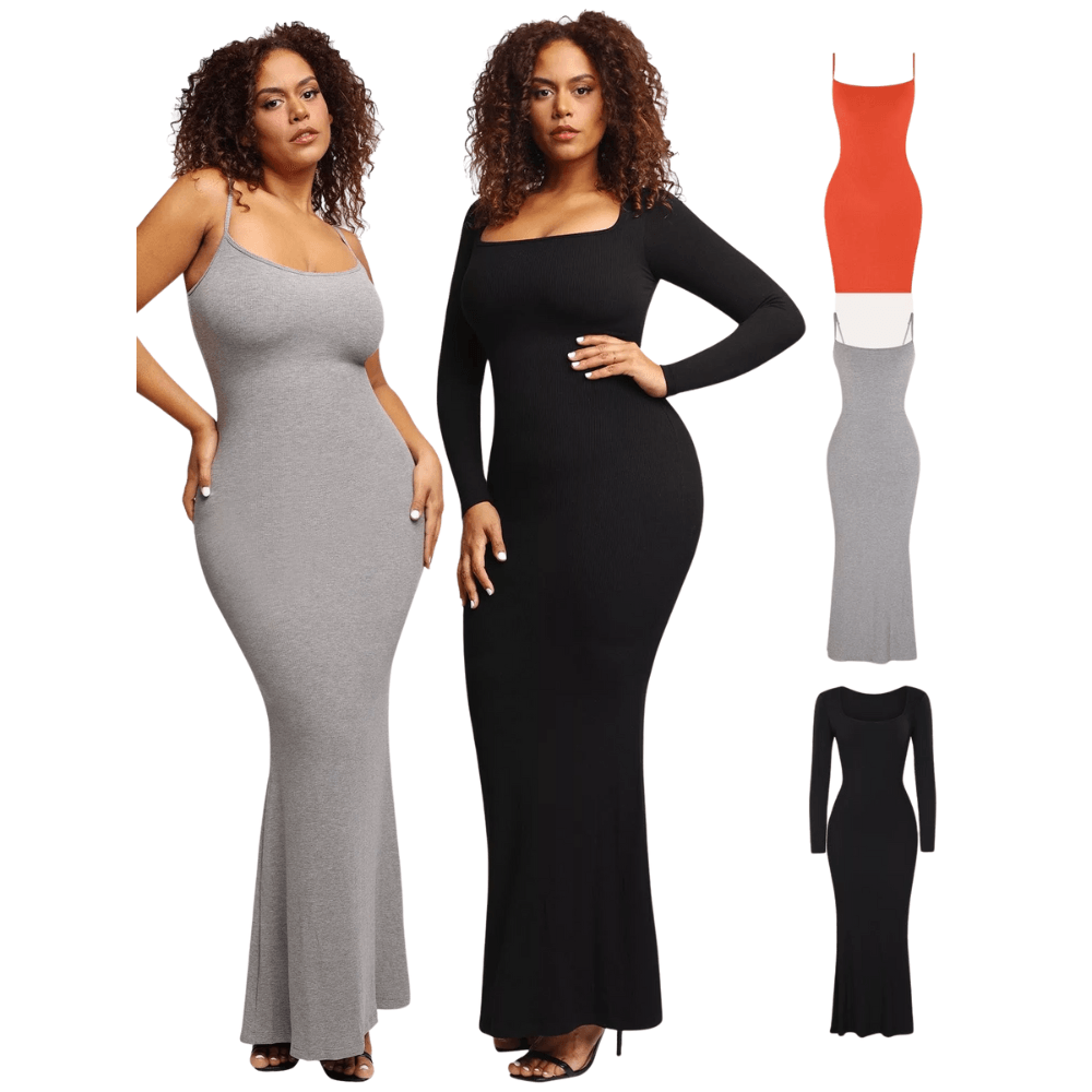 Built-In Shapewear Modal Dress – All-Day Comfort and Hourglass Shape-Secret Slim Wear